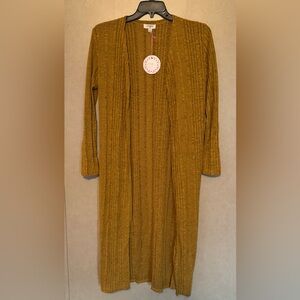 Umgee Mustard Long Sleeve Knit Cardigan